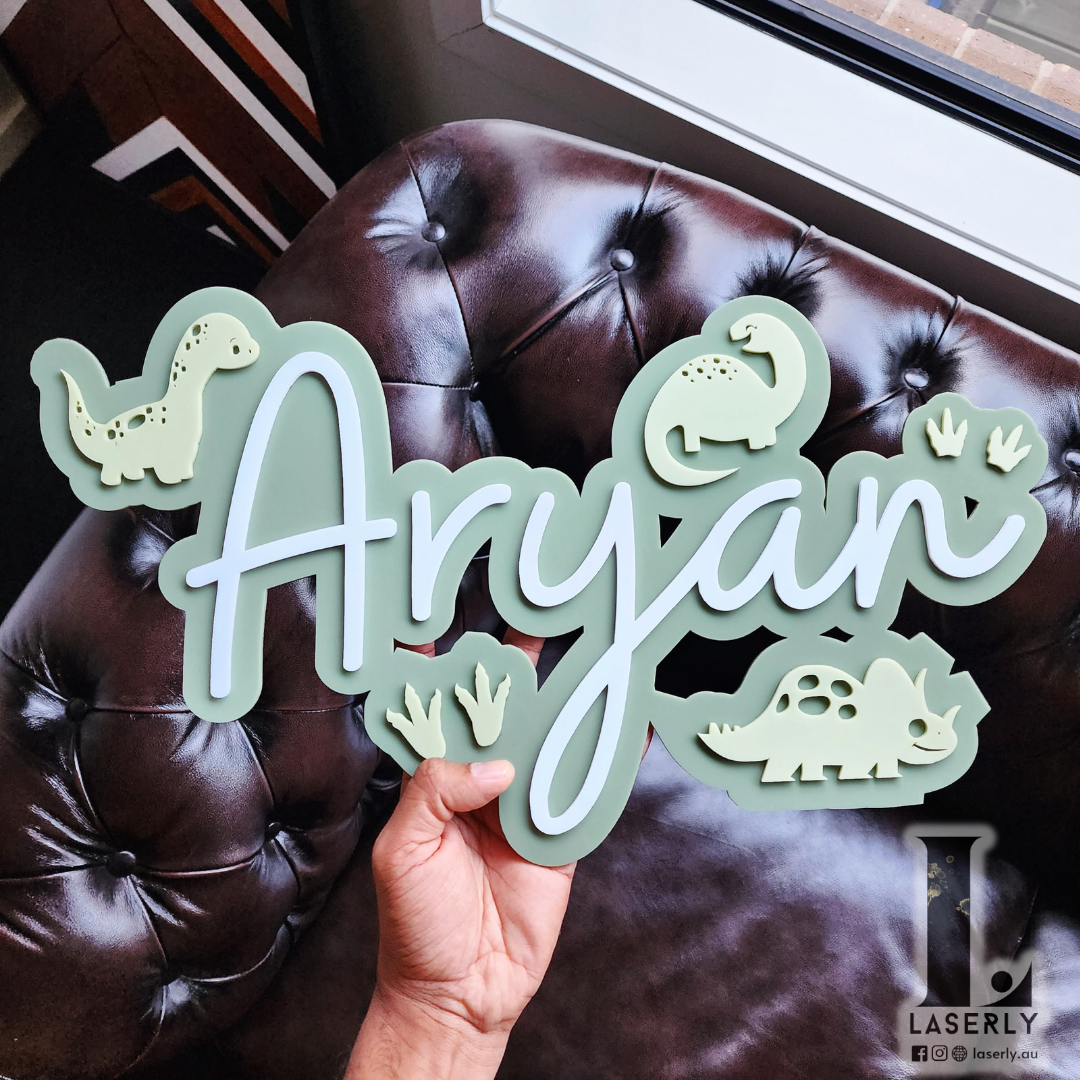 Baby Dino Name Sign Plaque