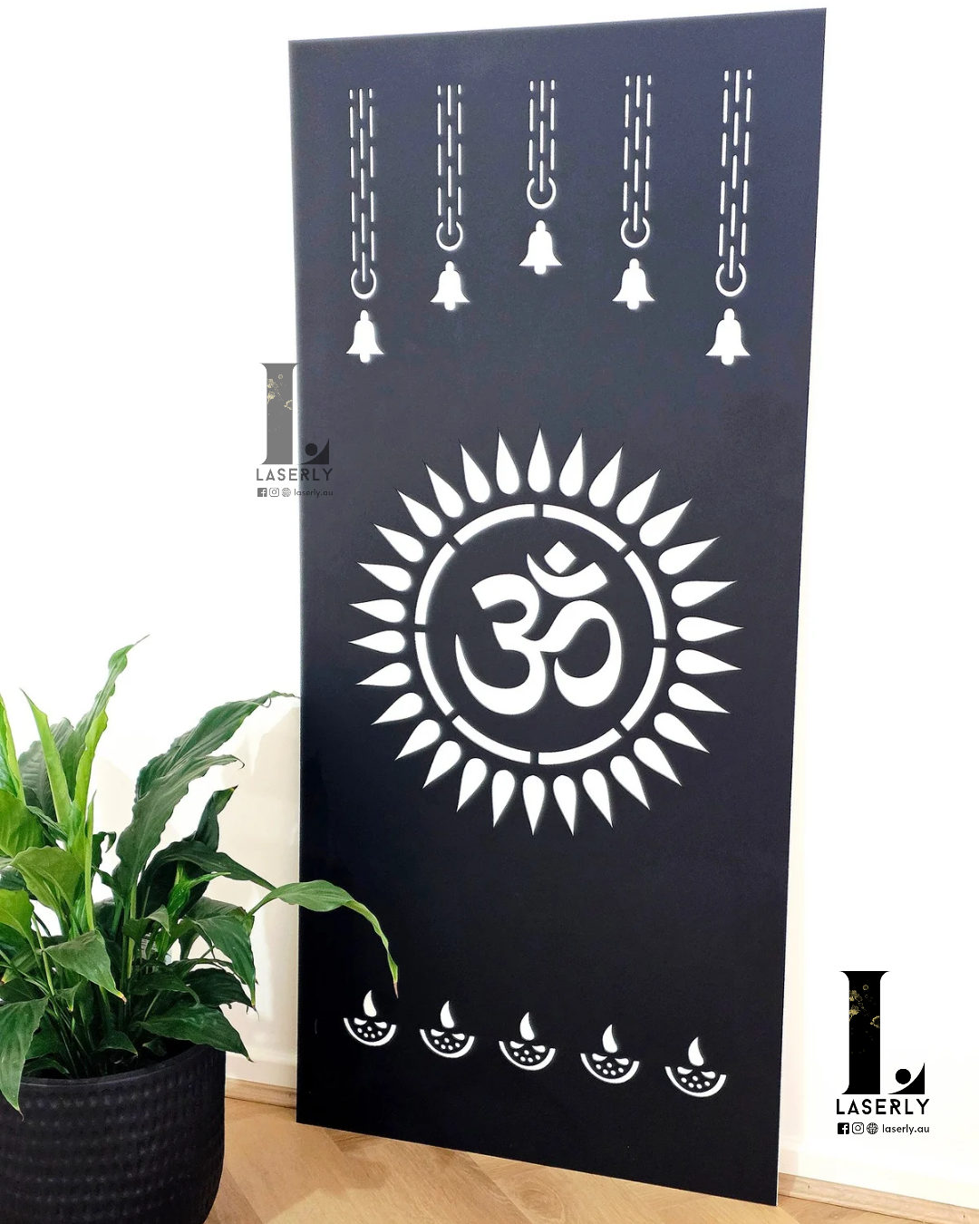 Laser Cut OM Sign – Custom Acrylic Design (1200x550)