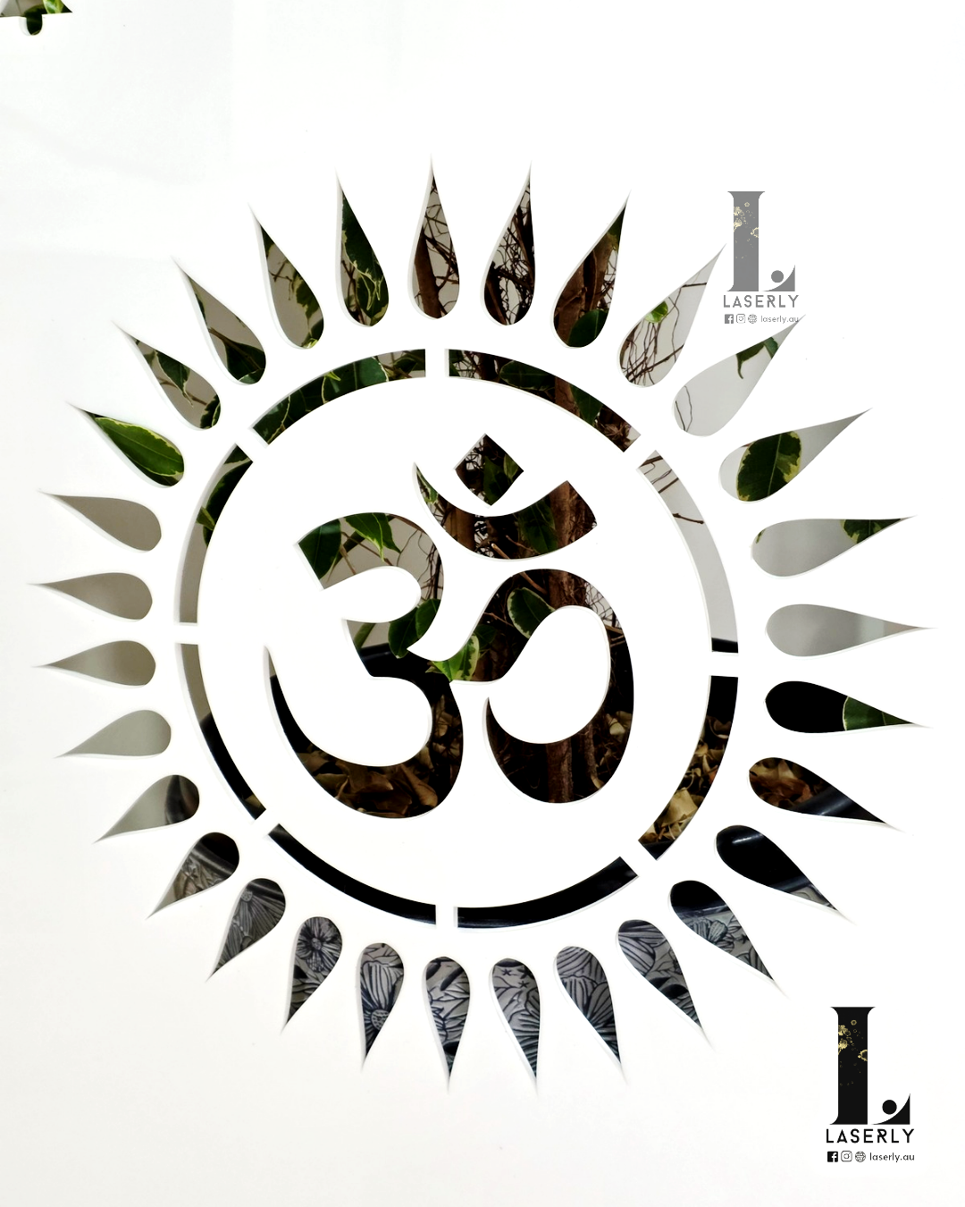 OM Mandir Laser Cut Art 6mm (1000x560)