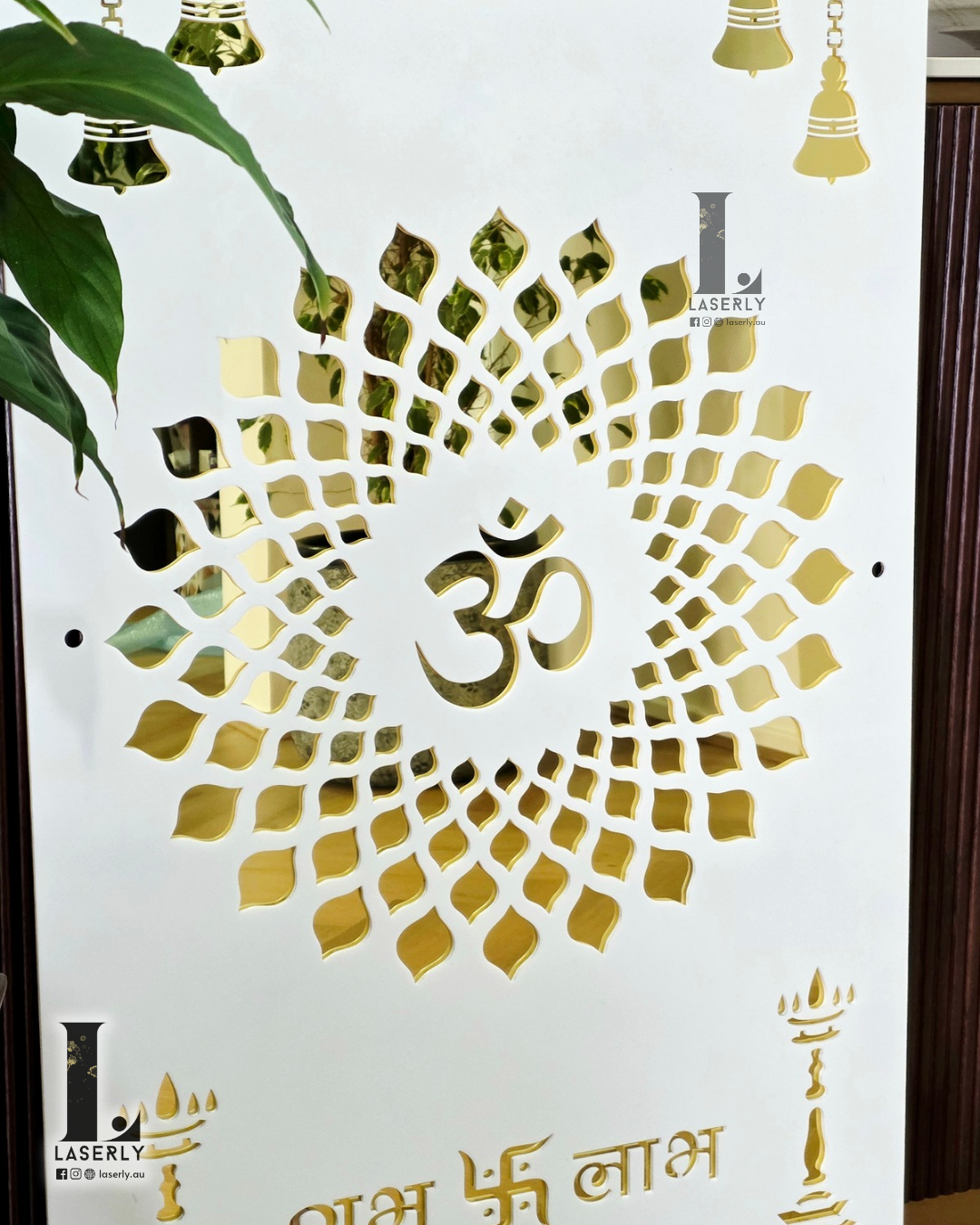 OM Mandala Mandir Laser Cut Art (1000x560)