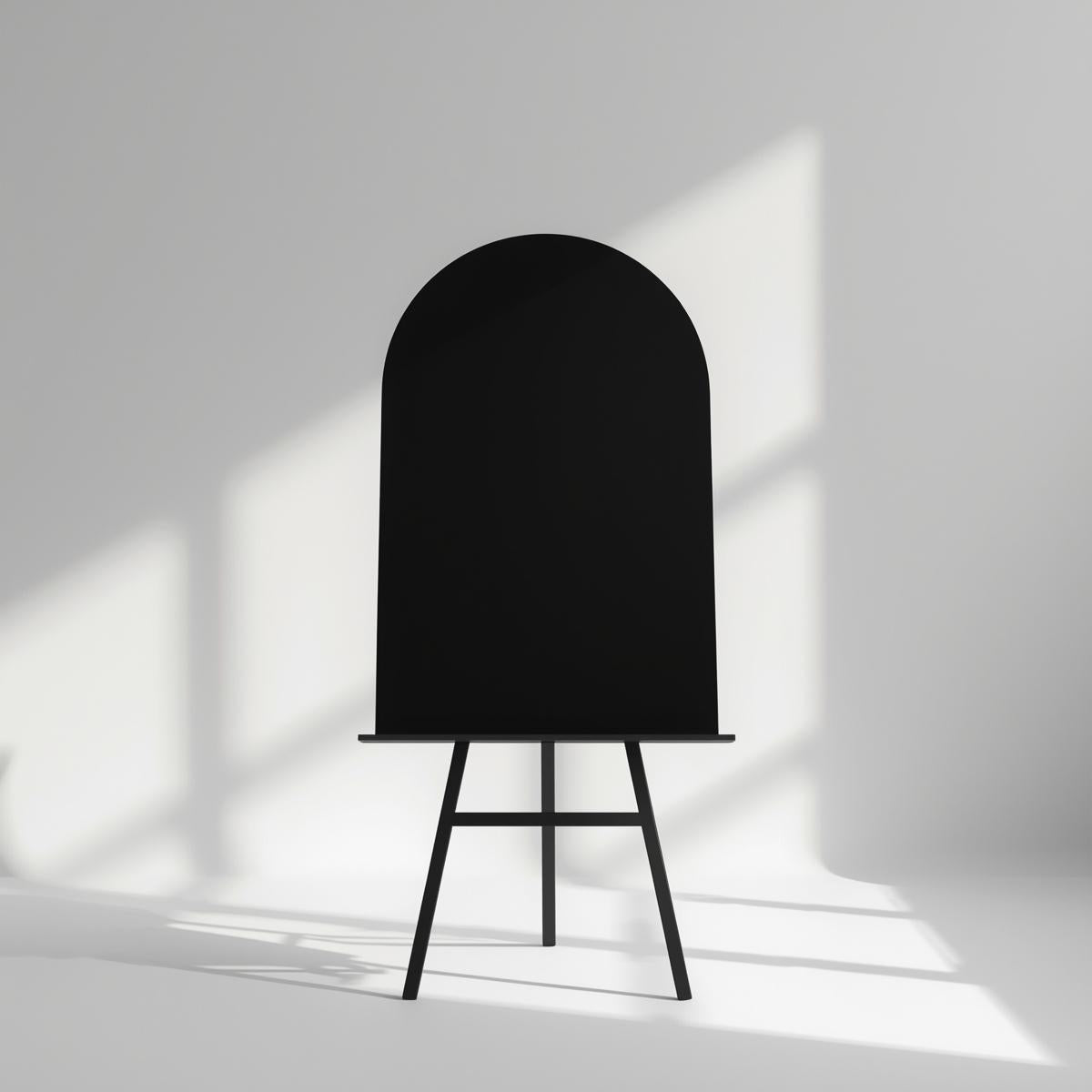 Durable Black Arch-Shaped Acrylic Blank with smooth Gloss/Matte surface, ideal for engraving, vinyl, and personalized décor.