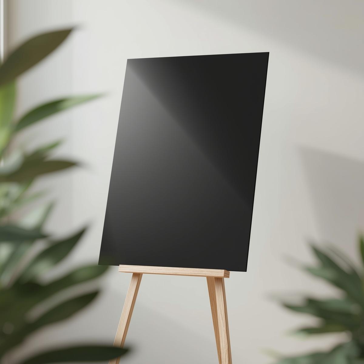 Durable rectangular black acrylic sheet blank with smooth gloss or matte surface for custom designs.