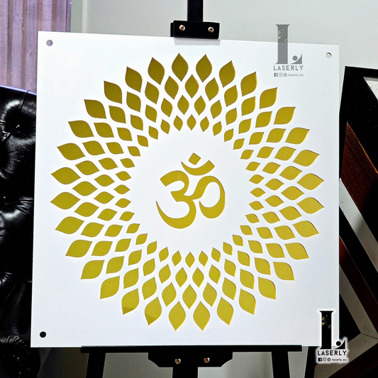 OM Mandala Laser Cut Sign
