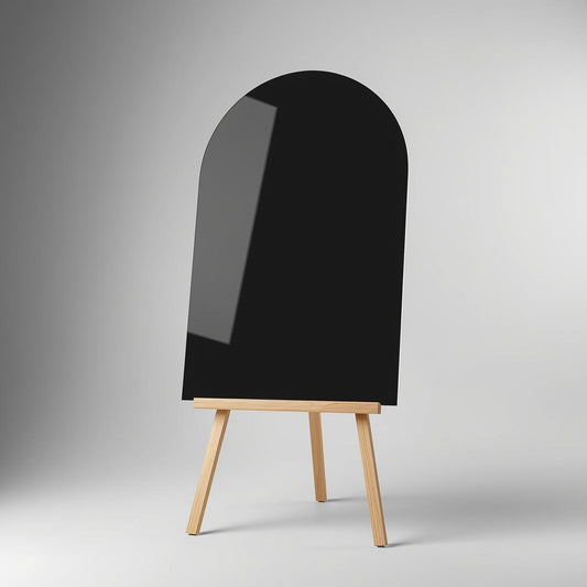 Premium Black Arch Acrylic Blank in Gloss and Matte finish – perfect for custom signs, crafts, and DIY projects.