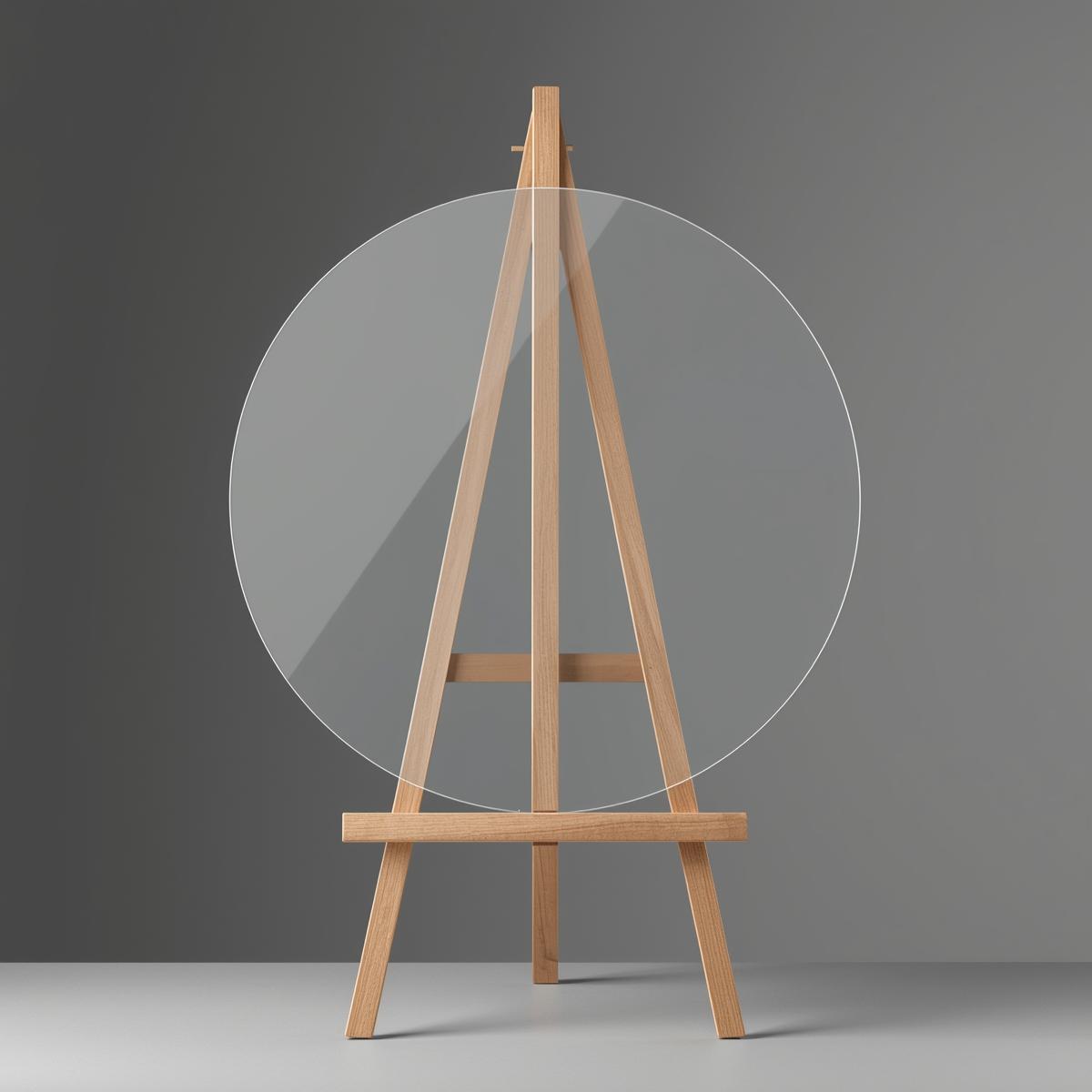 Round clear acrylic blank in gloss or matte finish, perfect for crafts, DIY projects, and custom signage.