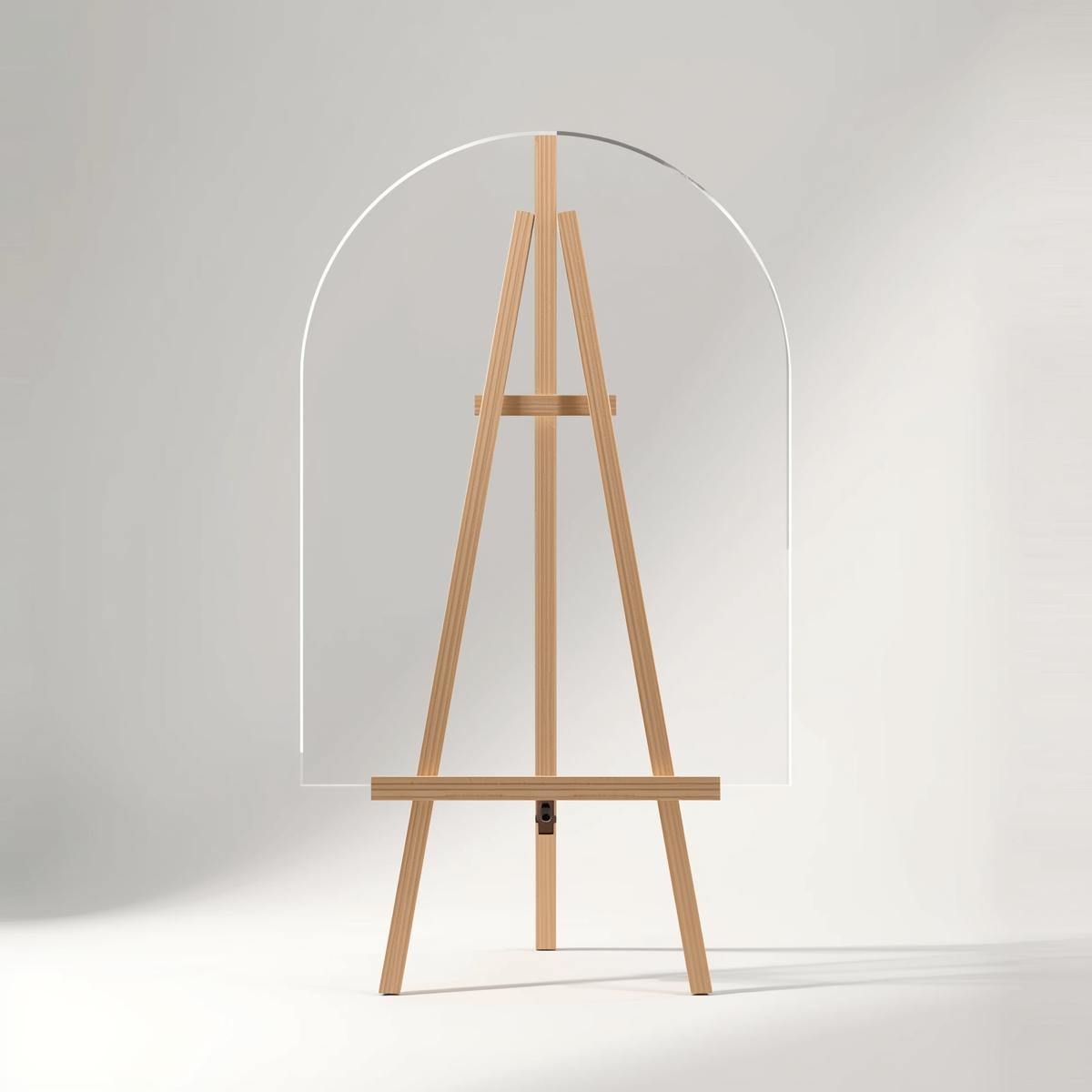 Transparent arch acrylic blank available in gloss or matte surface, perfect for engraving, printing, or decoration.