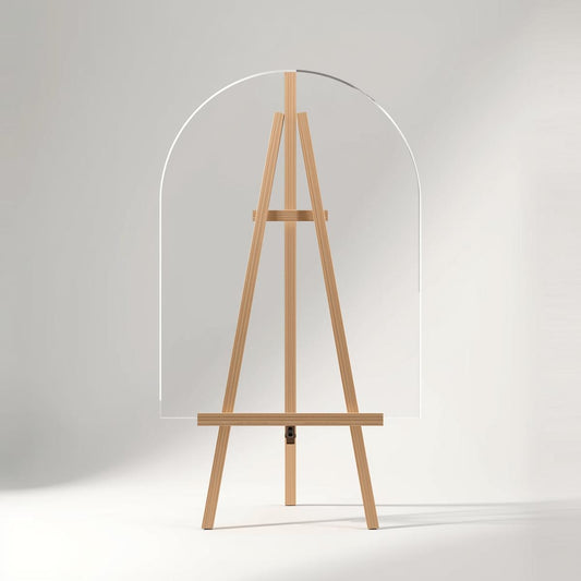 Transparent arch acrylic blank available in gloss or matte surface, perfect for engraving, printing, or decoration.