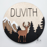 Mountain Deer Nursery Sign