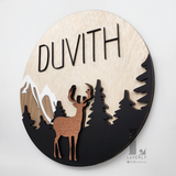 Mountain Deer Nursery Sign