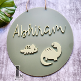 Baby Dino Nursery Door Sign