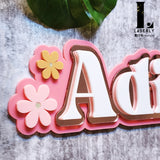 Floral Name Sign (3 layers)