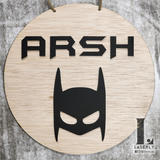 Batman mark nursery door sign