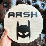 Batman mark nursery door sign