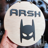 Batman mark nursery door sign