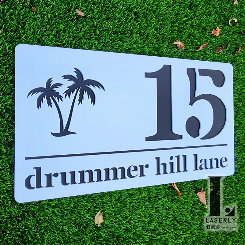 Palm House Number Sign