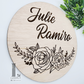 Floral Engraved Name Sign Board