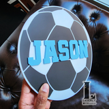 Soccer Ball Custom Name Plaque