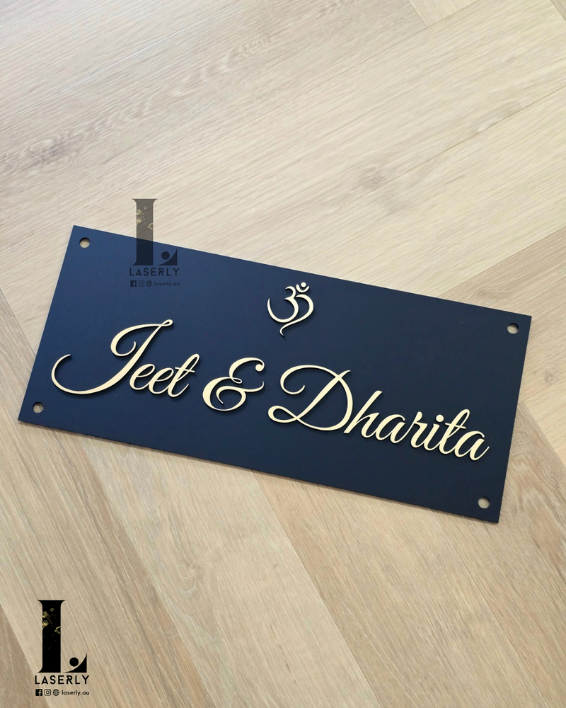 OM House Name Sign