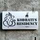 Ganesha House Number Sign (Steel Look Acrylic)