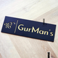 Ek Onkar House Number Sign (Black and Mirror Gold)
