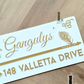 Flute House Number Sign with Evil eye (White)