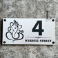 Ganesha House Number Sign (Steel Look Acrylic)