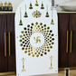 Swastika Mandir Arch - White and Mirror Gold (1000x560)