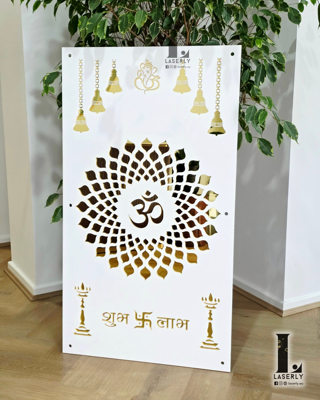 OM Mandala Mandir Laser Cut Art (1000x560)