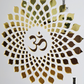 OM Mandir Panel - White and Mirror Gold (1200x800)