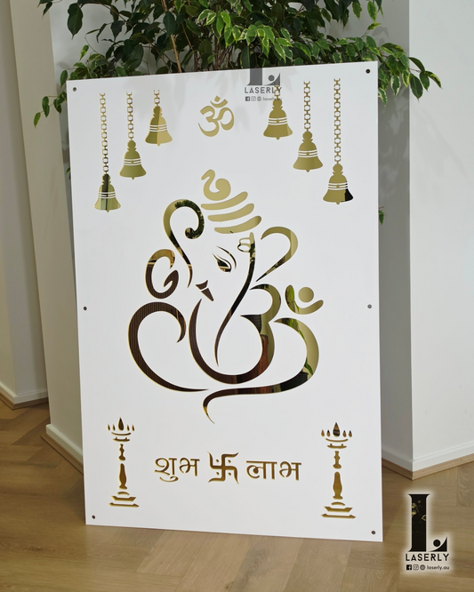 Ganesha Mandir Laser Cut Art (1200x800)