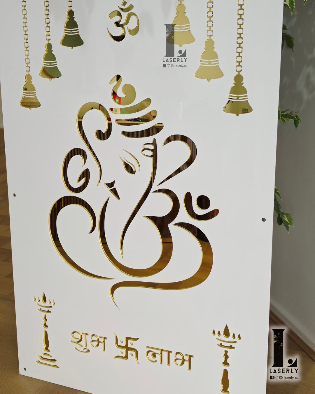 Ganesha Mandir Laser Cut Art (1200x800)