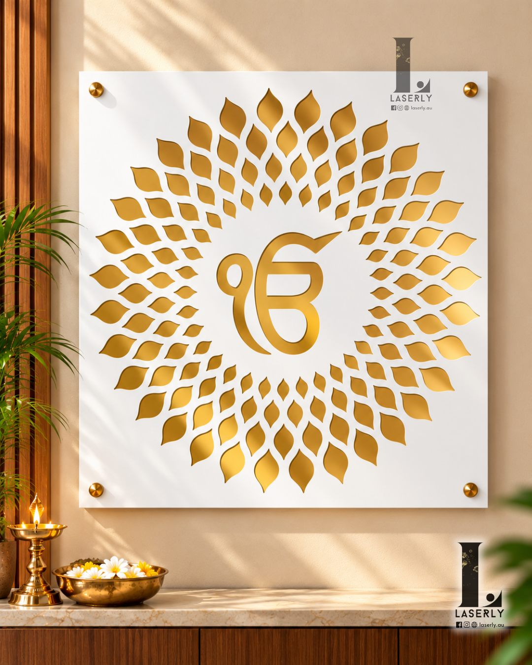 Ik Onkar Mandala Laser Cut Sign