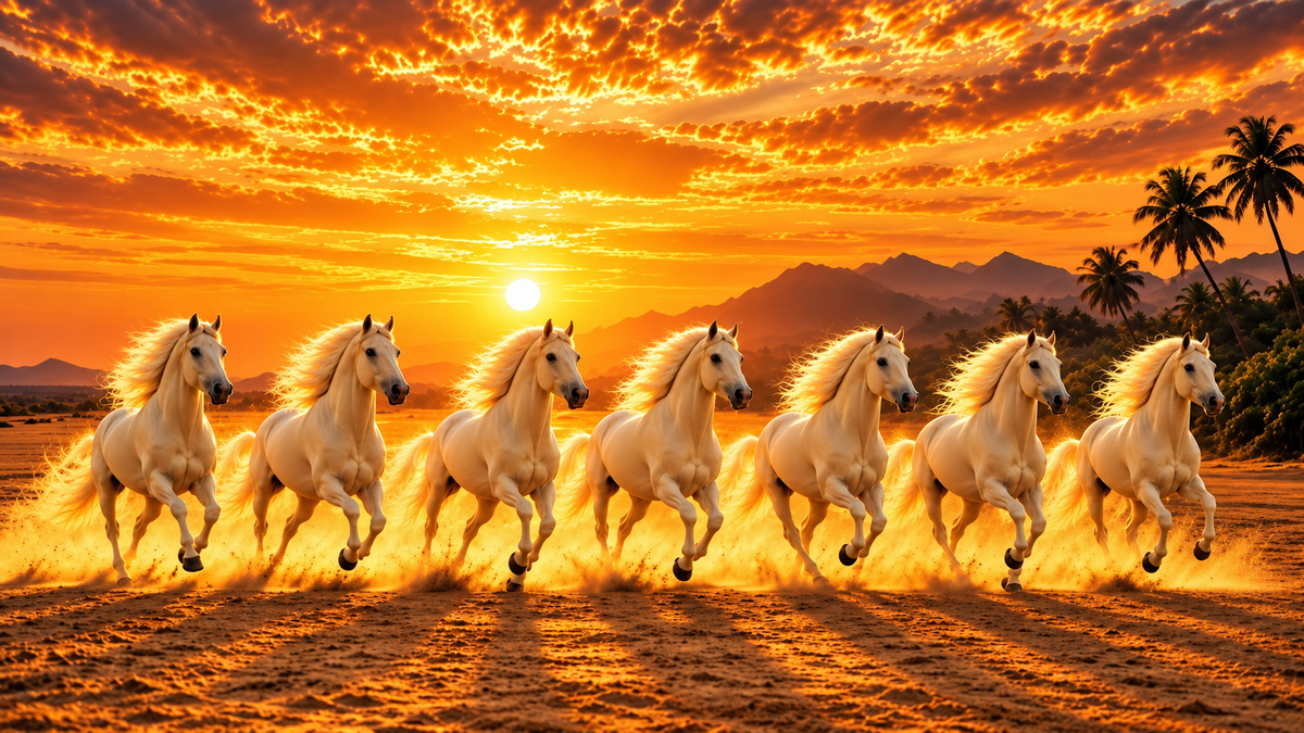 7 Horses Acrylic Print