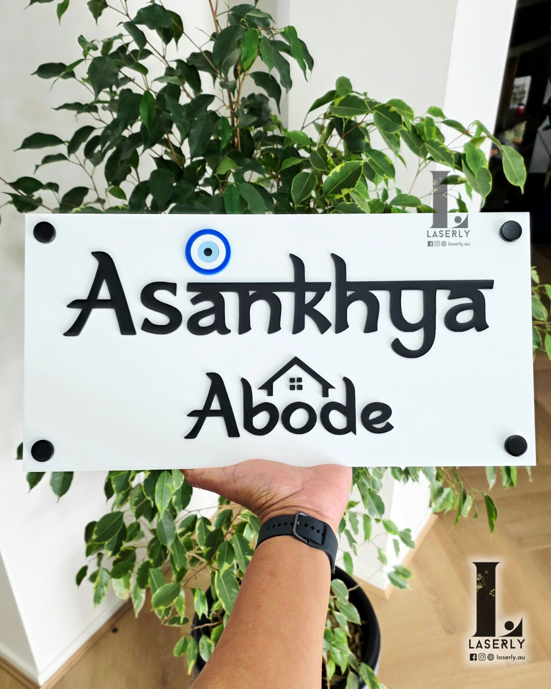 Custom Australian house number signs crafted for durability and elegance, adding style and visibility to modern exteriors with personalized home designs.