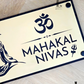 Custom Indian house signs with Lord Shiva Engraved Plaque, a unique gold and black acrylic design bringing elegance, tradition, and modern appeal together.