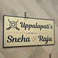 Elegant Kshatriya-themed house number plaque on home wall with sleek finish.