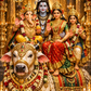 Golden Shiva Family Temple Acrylic Print