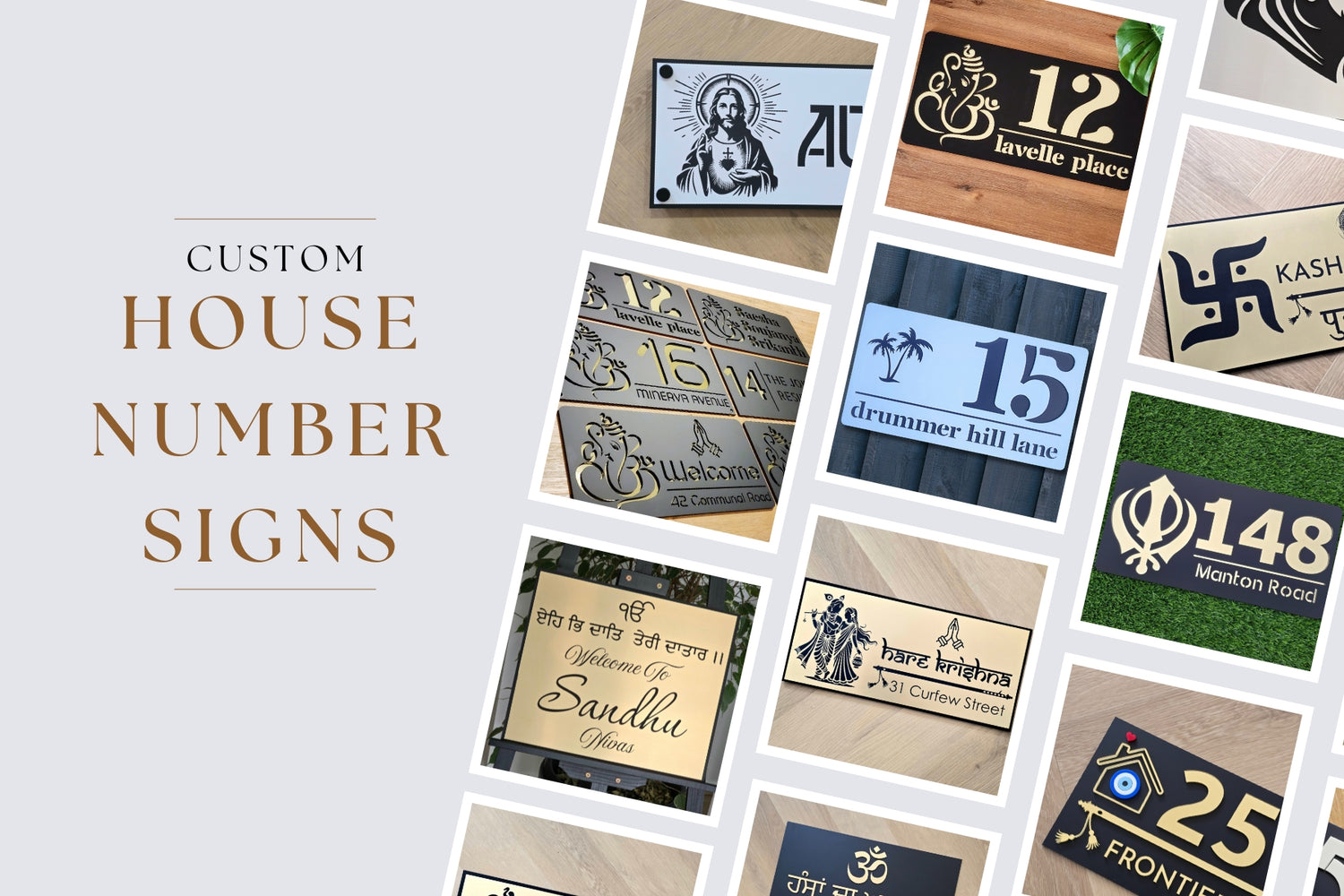 Custom acrylic house number signs Australia – laser cut and personalised by Laserly