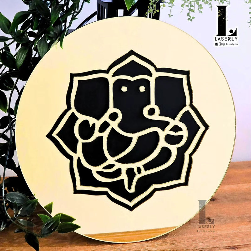 Mirror Ganesha Home Decor