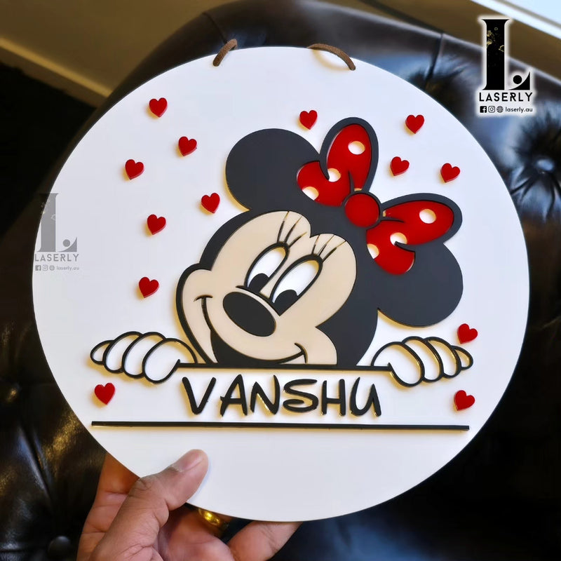 Minnie Nursery Door Sign