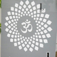 Laser-cut acrylic mandir sign featuring OM Mandala design