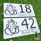 Elegant wall-mounted Ganesha house number sign for home entrance.
