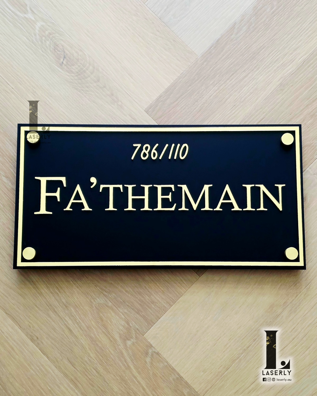 Modern Acrylic House Number Sign
