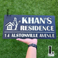 House Name Sign(Black and Mirror gold)
