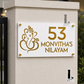 Ganesha House Number Sign (White and Gold)