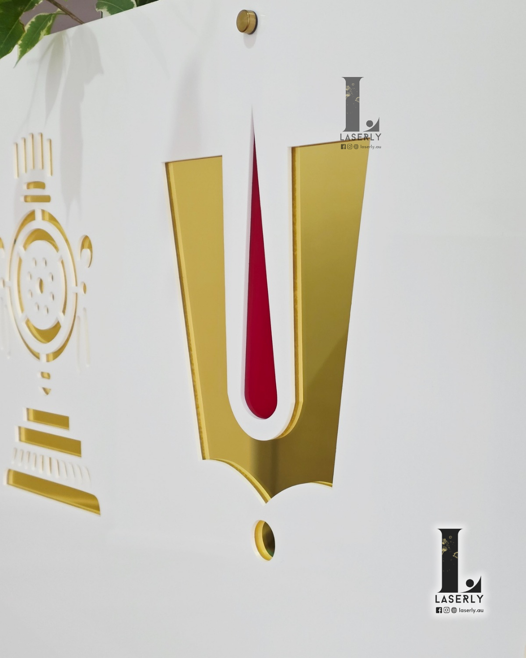 Personalized acrylic mandir sign for home prayer room decor