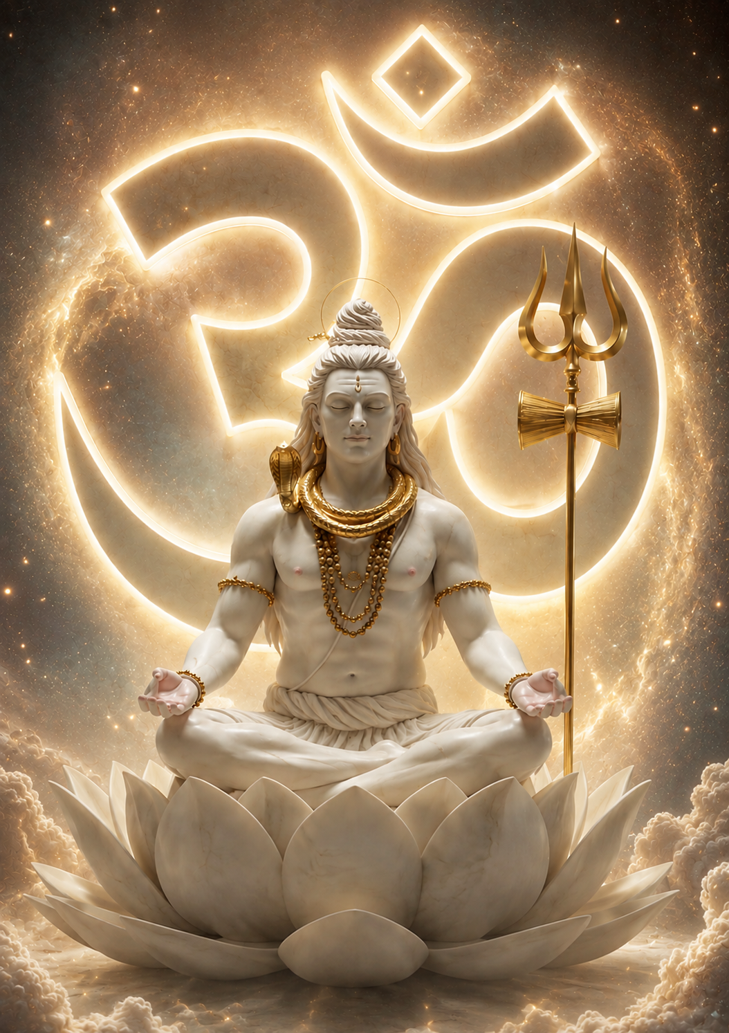 Shiva Gold Acrylic Print