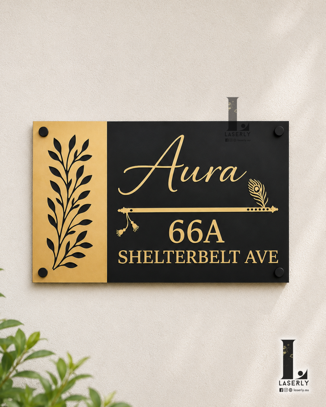 Aura House Number Sign