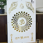 acrylic mandir signboard with detailed cutwork