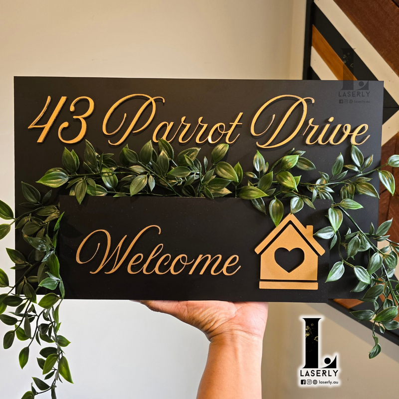 House Number Planter